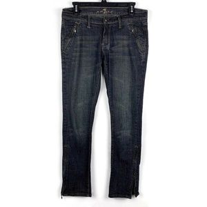 7 For All Mankind Straight Moto Jeans 29